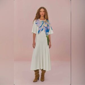 Farm Rio Off-White Flower Maxi Dress